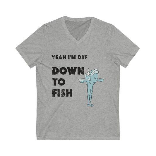 Down to fish V-Neck Tee