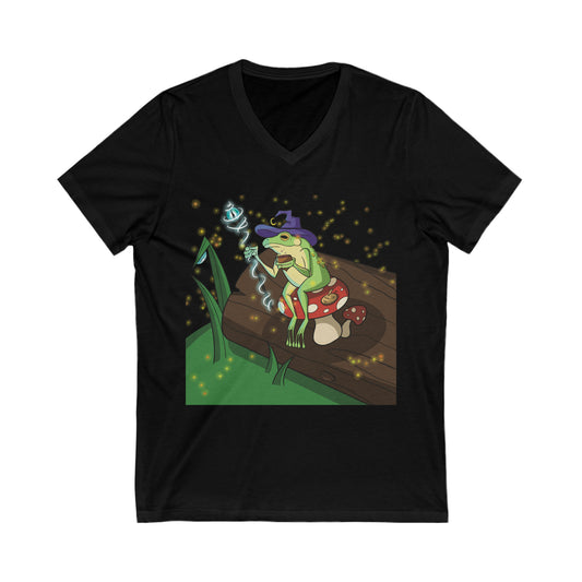 Frog Wizard V-Neck Tee